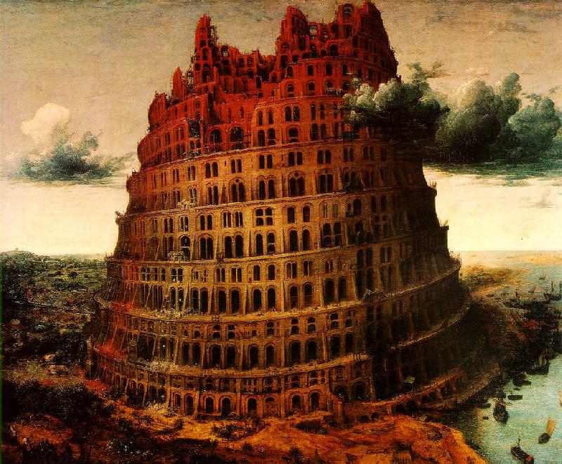BRUEGEL, Pieter the Elder The  Little  Tower of Babel China oil painting art